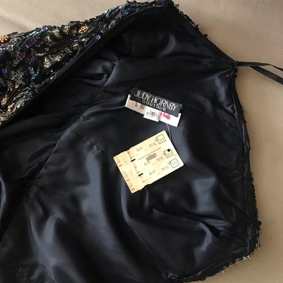 Vintage Beaded Sequin Evening Gown - Picture 4 of 6